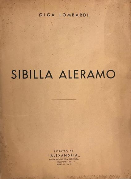 Sibilla Aleramo - copertina