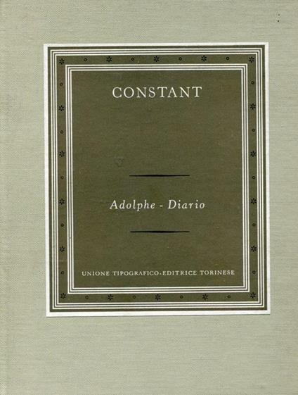 Adolphe - Diario - Benjamin Constant - copertina