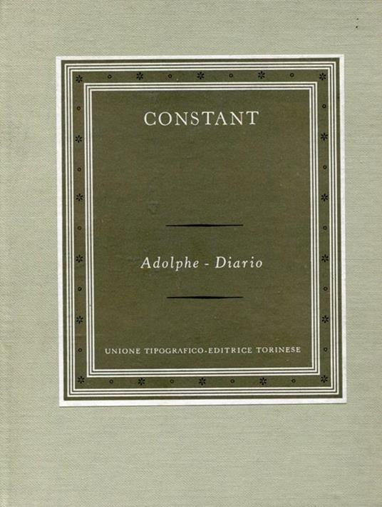 Adolphe - Diario - Benjamin Constant - copertina