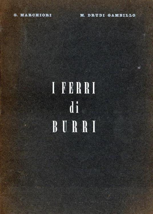 I ferri di Burri - copertina