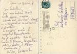 Lettera manoscritta su cartolina postale