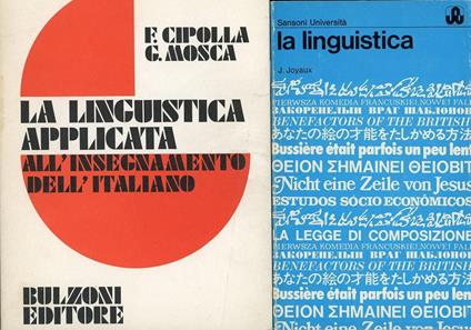 La linguistica applicata all'insgnamento dell'Italiano - copertina