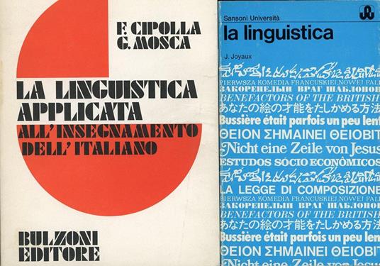La linguistica applicata all'insgnamento dell'Italiano - copertina