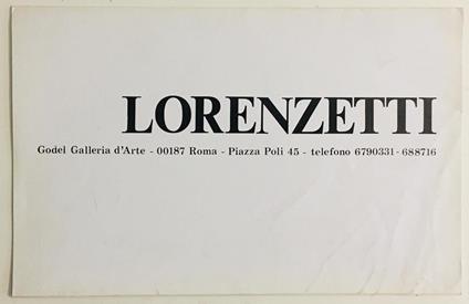 Lorenzetti - Carlo Lorenzetti - copertina