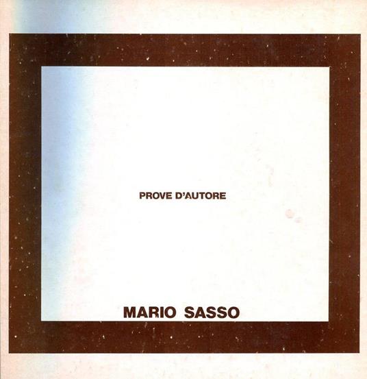 Prove d'autore - Mario Sasso - copertina