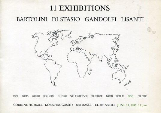 11 exhibitions. Bartolini Di Staso Gandolfi Lisanti - Maurizio Calvesi - copertina