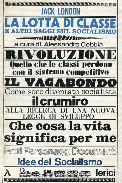 La lotta di classe e altri saggi sul socialismo - Alessandro Gebbia - copertina