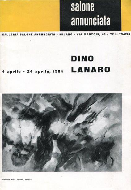 Dino Lanaro. Brochure di mostra, Milano 1964 - copertina