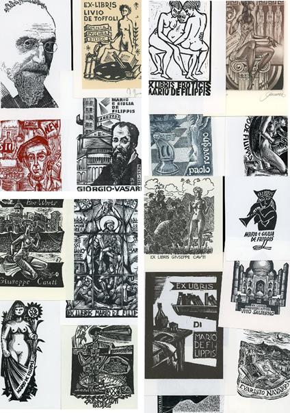 Lotto di 25 Ex Libri originali di vari autori - copertina