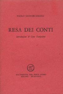 Resa dei conti - Paolo Santarcangeli - copertina