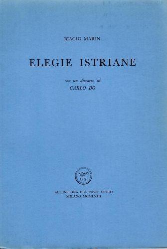 Elegie istriane - Biagio Marin - copertina