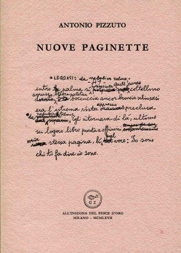 Nuove paginette - Antonio Pizzuto - copertina