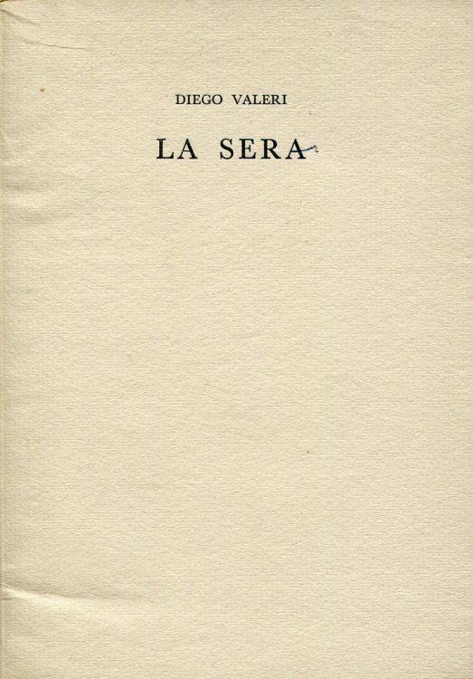 La sera - Diego Valeri - copertina
