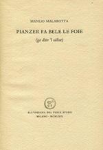 Pianzer fa bele le foie (ga dito 'l sàlise)