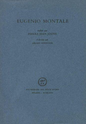 Eugenio Montale tradotto da Pierre Jean Jouve - Pierre Jean Jouve - copertina