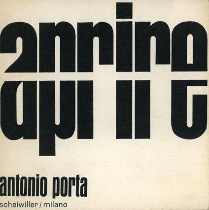 Aprire - Antonio Porta - copertina