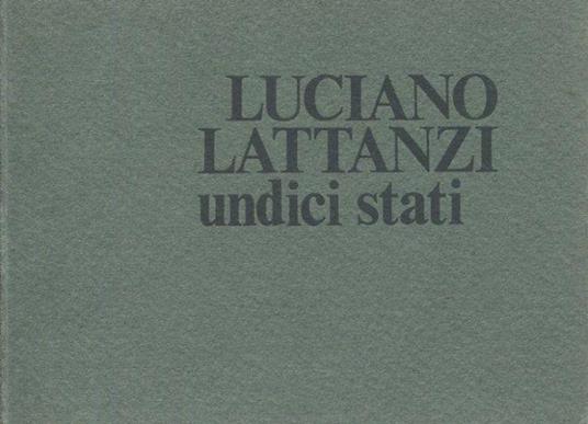 Acquaforte in undici stati - Luciano Lattanzi - copertina