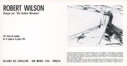 Robert Wilson. Disegni per "The Golden Windows" - Robert Wilson - copertina