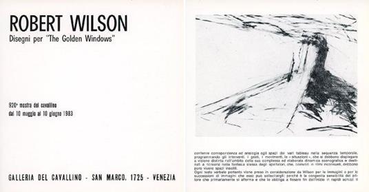 Robert Wilson. Disegni per "The Golden Windows" - Robert Wilson - copertina