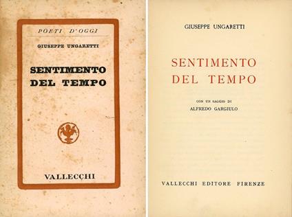 Sentimento del tempo - Giuseppe Ungaretti - copertina