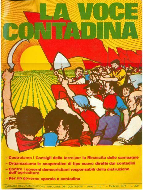 Organo dell'associazione popolare dei contadini. Anno II, n. 1 Febbraio 1974 - copertina