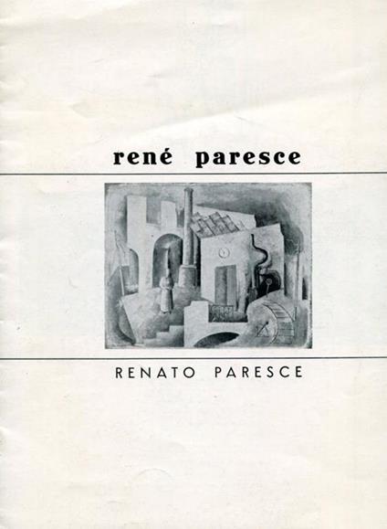 René Paresce. Galleria Ca' d'oro - Renato Paresce - copertina