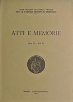 Deputazione di Storia Patria per le Antiche Provincie Modenesi - Atti e Memorie - Serie XI - Vol. II