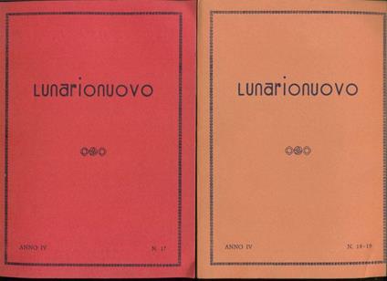 Lunarionuovo. Anno IV, N. 17 Marzo-Aprile 1982 - N. 18-19, Maggio-Agosto 1982 - copertina