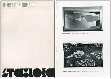 Roberto Tirelli. Galleria d'Arte La Tavolozza 1975 - Roberto Tirelli - copertina