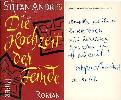 Die hochzeit der feinde - Stefan Andres - copertina