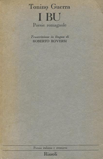 I bu. Poesie romagnole - copertina