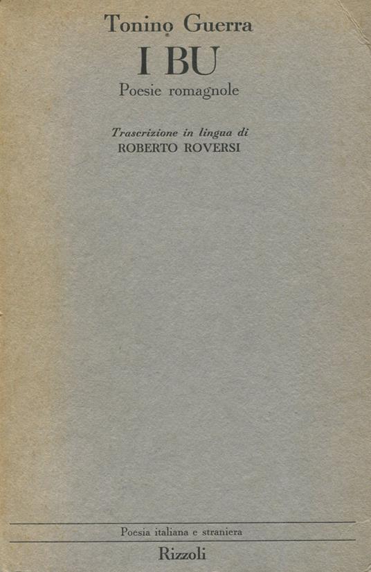 I bu. Poesie romagnole - copertina