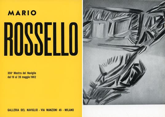Mario Rossello. Galleria del Naviglio 1962 - copertina