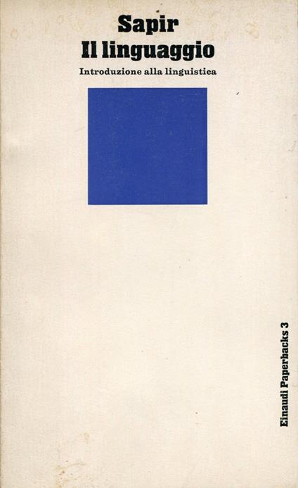 Il linguaggio. Introduzione alla linguistica - Edward Sapir - copertina
