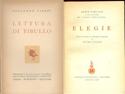 Lettura di Tibullo - Albio Tibullo - copertina