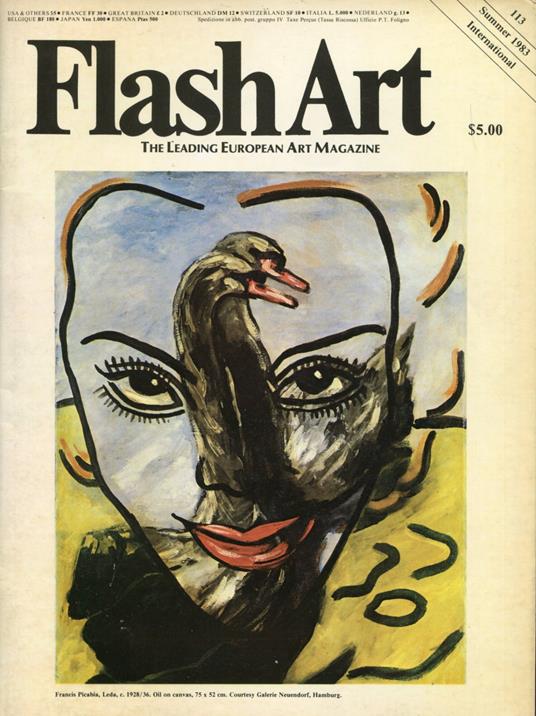 Flash Art. The Largest European Art Magazine. N. 113 Summer 1983 - copertina