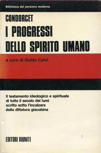 Saggio di un quadro storico dei progressi dello spirito umano - copertina