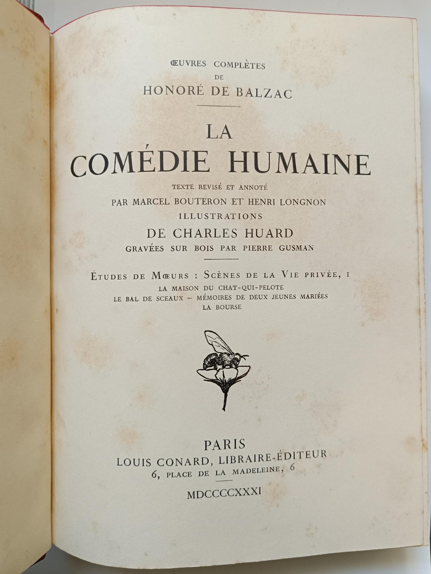 Oeuvres Complètes. La Comedie Humaine. Theatre. Contes Drolatiques. Oeuvres Diverses