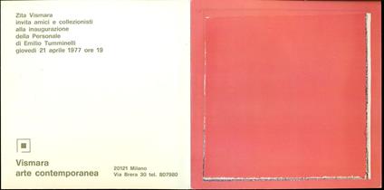 Emilio Tumminelli, invito alla mostra - copertina