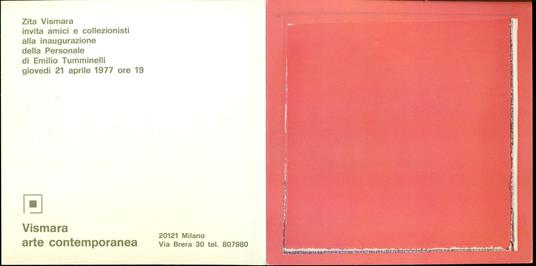 Emilio Tumminelli, invito alla mostra - copertina