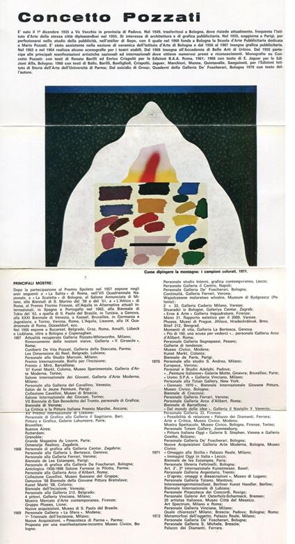 Pozzati. Galleria Poliantea 1972 - Concetto Pozzati - copertina