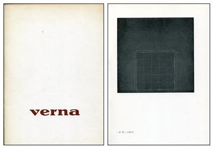 Claudio Verna. Galleria d'Arte Peccolo 1972 - Claudio Verna - copertina