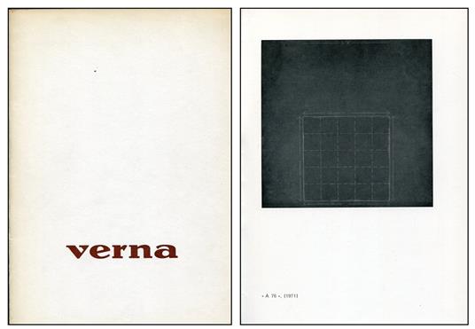 Claudio Verna. Galleria d'Arte Peccolo 1972 - Claudio Verna - copertina