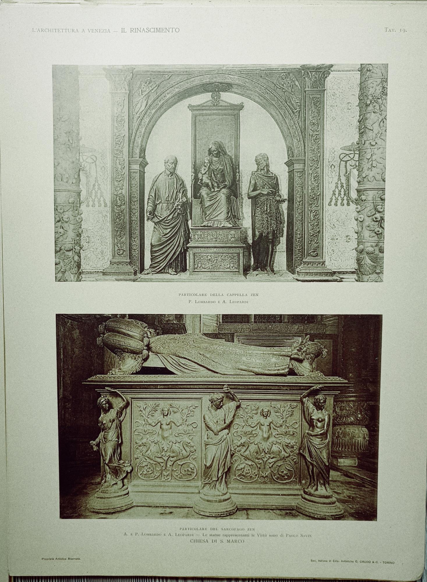 L' architettura e la scultura a Venezia attraverso i secoli. Il Rinascimento
