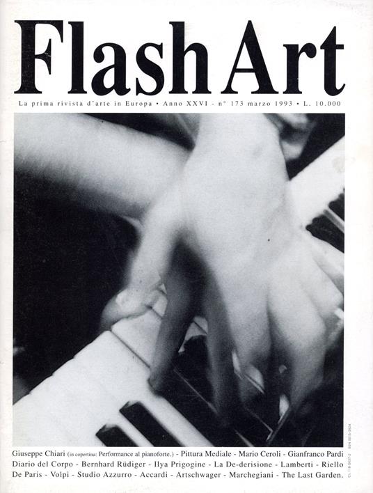 Flash Art. Marzo 1993, N. 173 - copertina