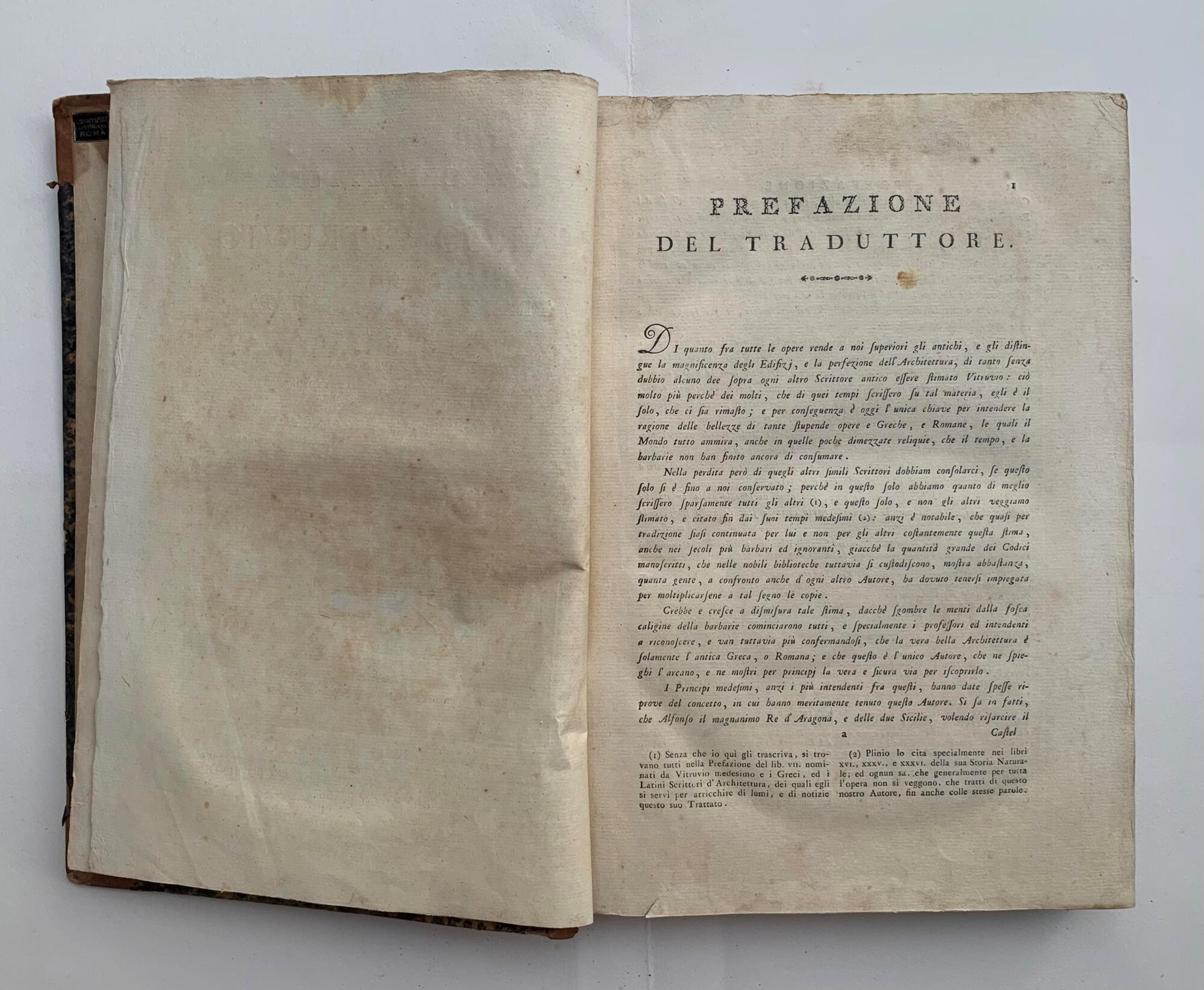 L' architettura di Marco Vitruvio Pollione tradotta e commentata dal Marchese Berardo Galiani