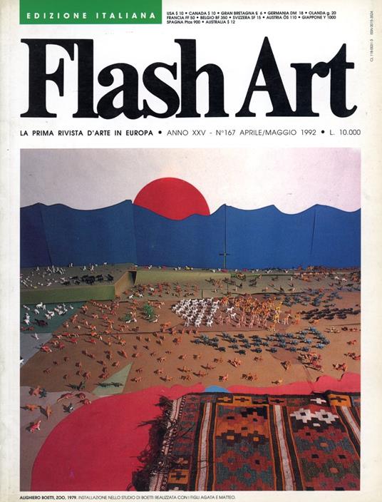 Flash Art. Aprile/Maggio 1992, N. 167 - copertina