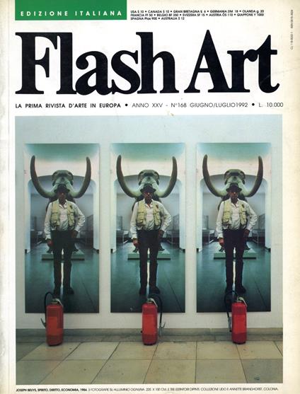Flash Art. Giugno/Luglio 1992, N. 168 - copertina