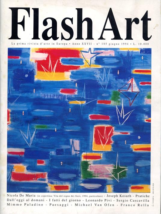Flash Art. Giugno 1994, N. 185 - copertina