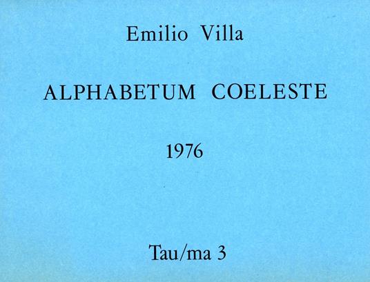 Alphabetum coeleste 1976 - Emilio Villa - copertina